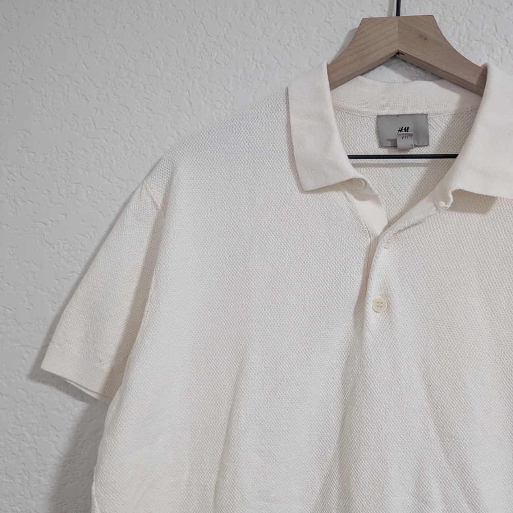H&M Boucle Polo Shirt / L - Picture 2 of 6